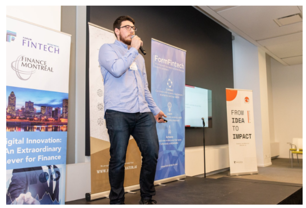 Jonathan Guymont (Co-founder at Deeply) pitching at the FormFintech’s Ascension Demo-Day
